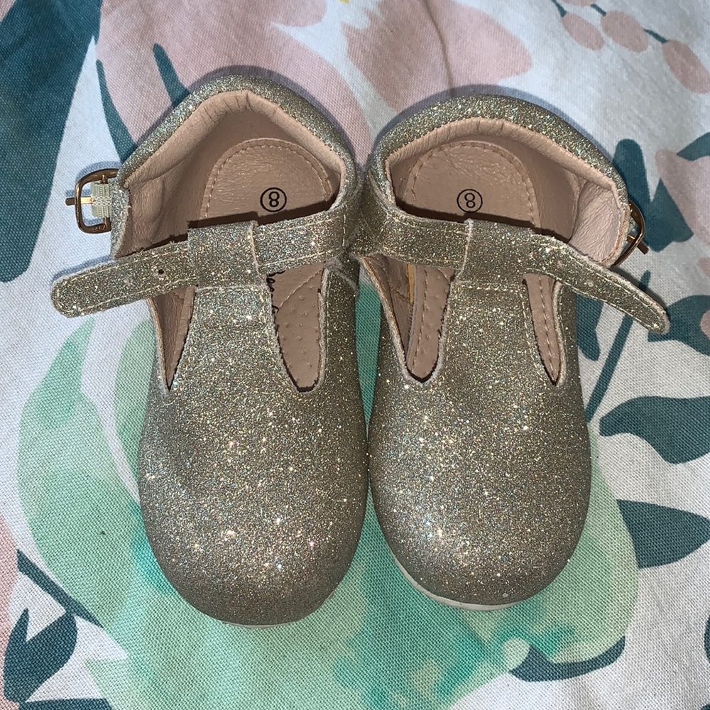 Glittery Golden A Bear Co Maryjanes